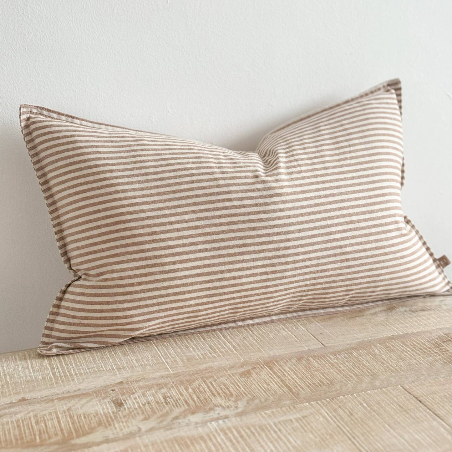 Darcy Cotton Cushion Cover 50x30cm – Brown Stripe