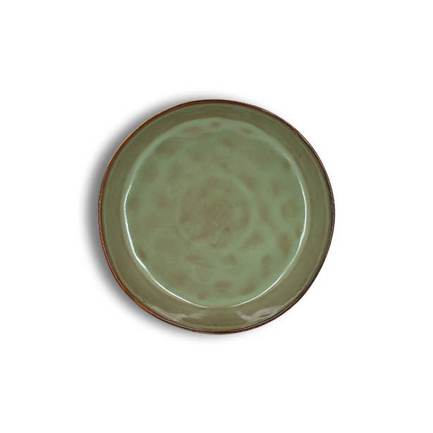 BARBADES 20cm green stoneware cup plate