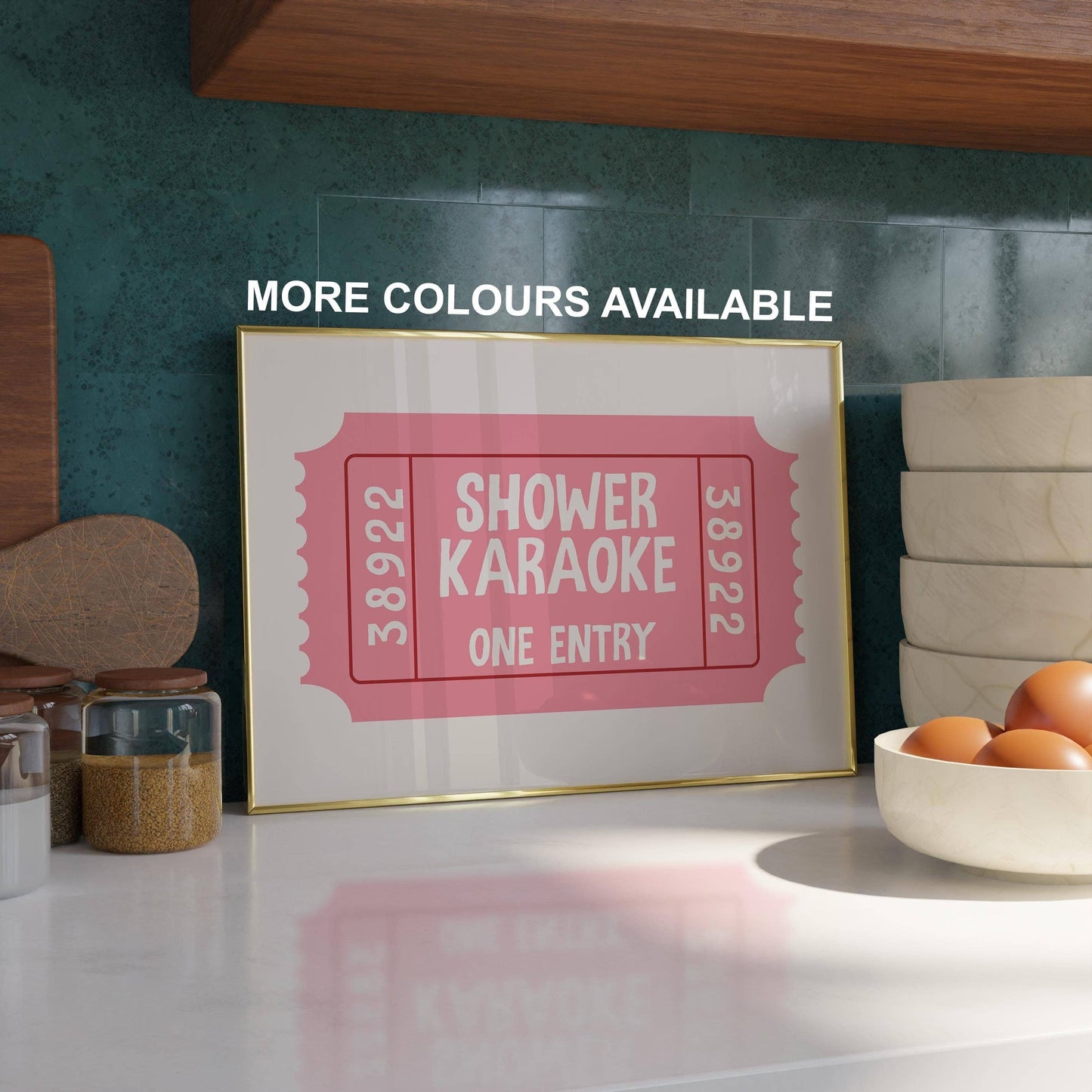 Shower Karaoke Print | Bathroom Accessories | Unframed Print A3