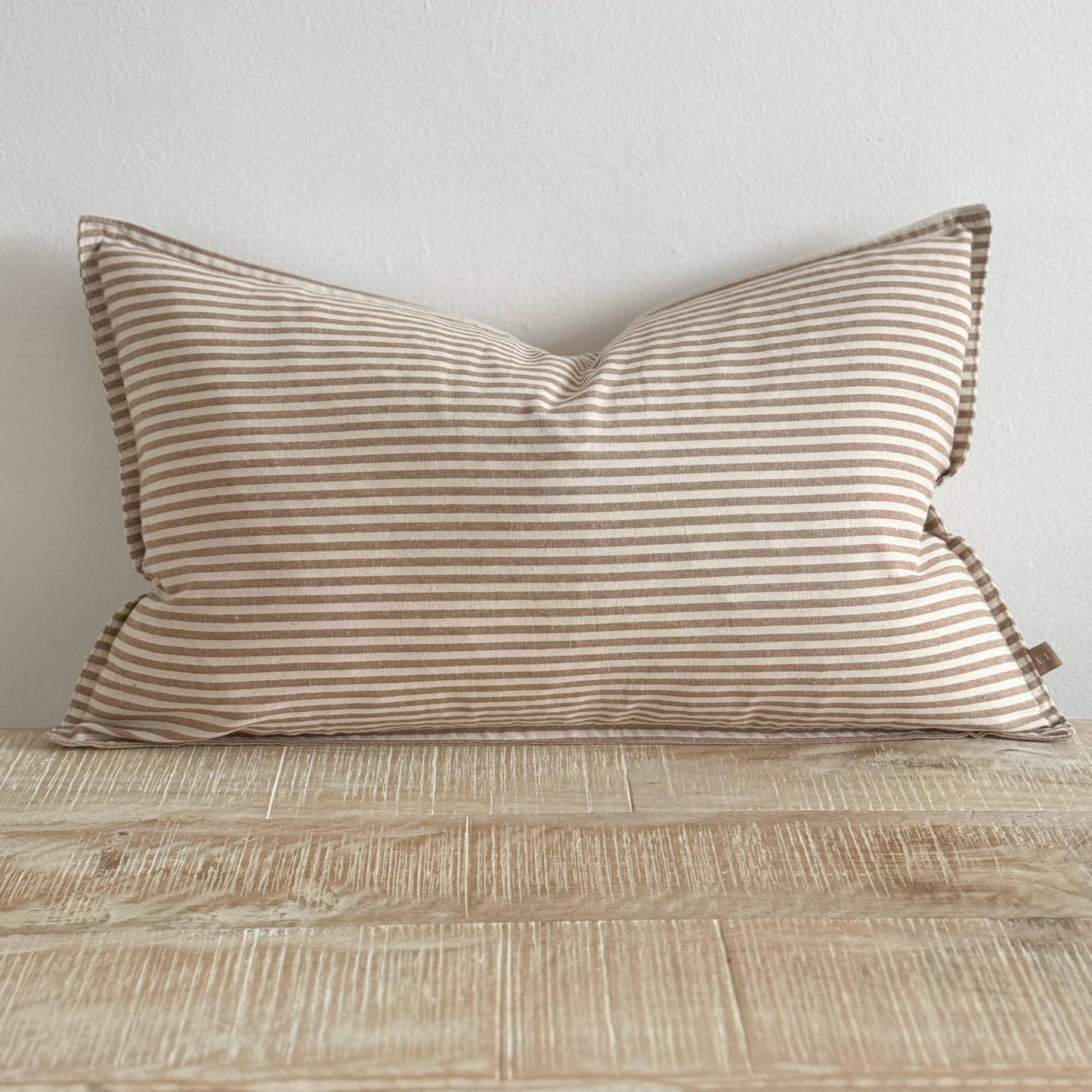 Darcy Cotton Cushion Cover 50x30cm – Brown Stripe