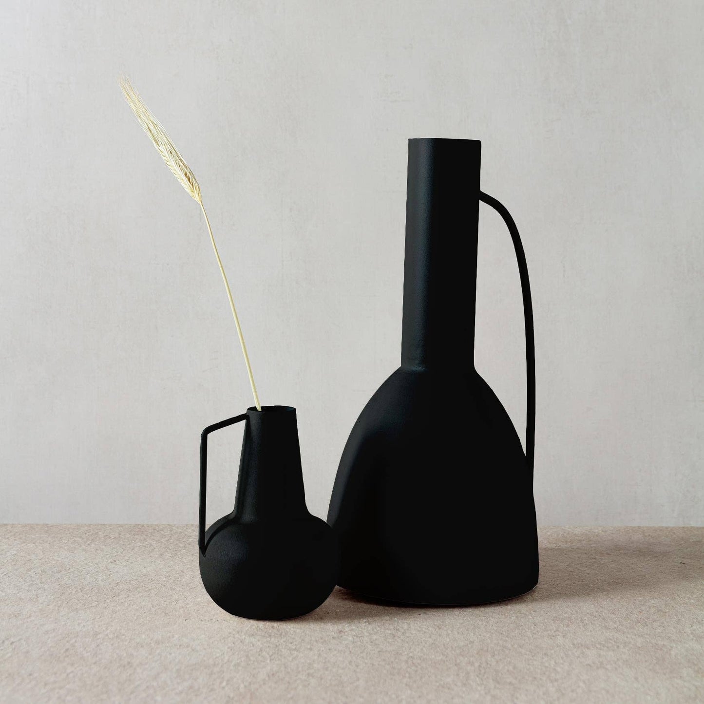 Athena Black Metal Vase