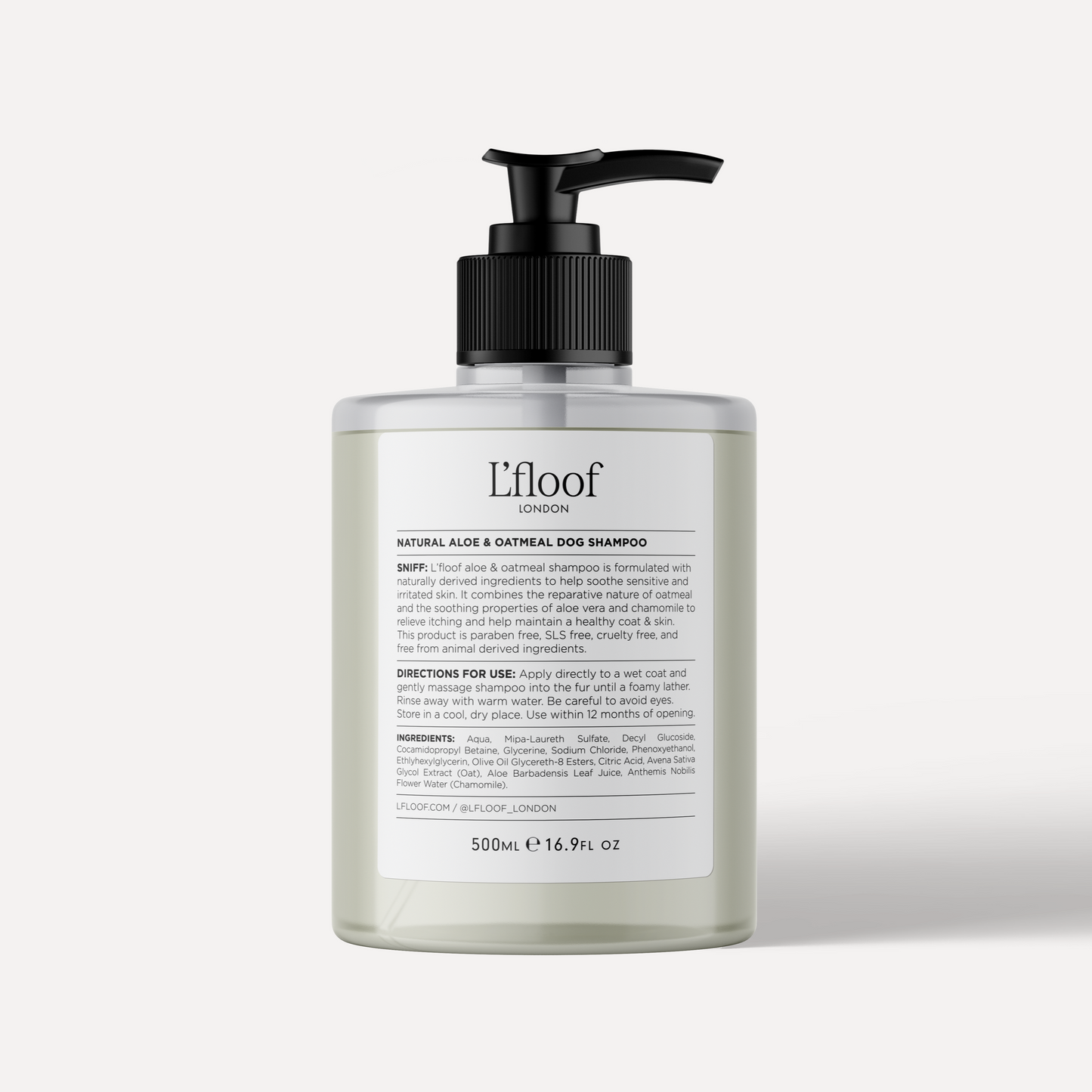 Natural Oat & Aloe Dog Shampoo - 500ml - L'floof SNIFF