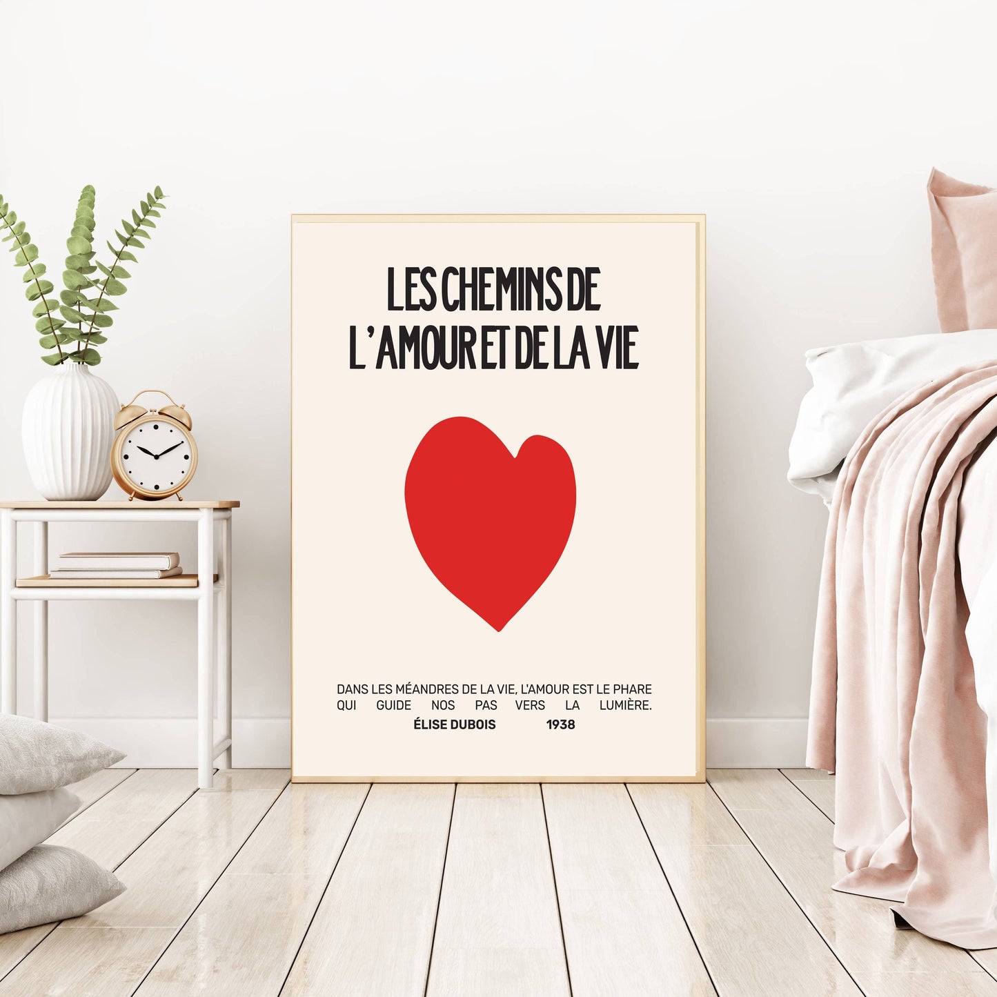 Vintage French Heart Art Print