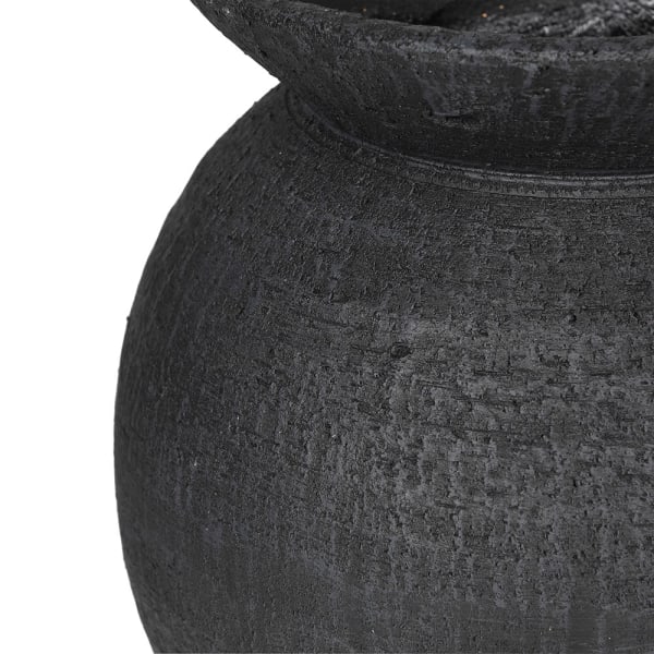 Jet Terracotta Black Vase
