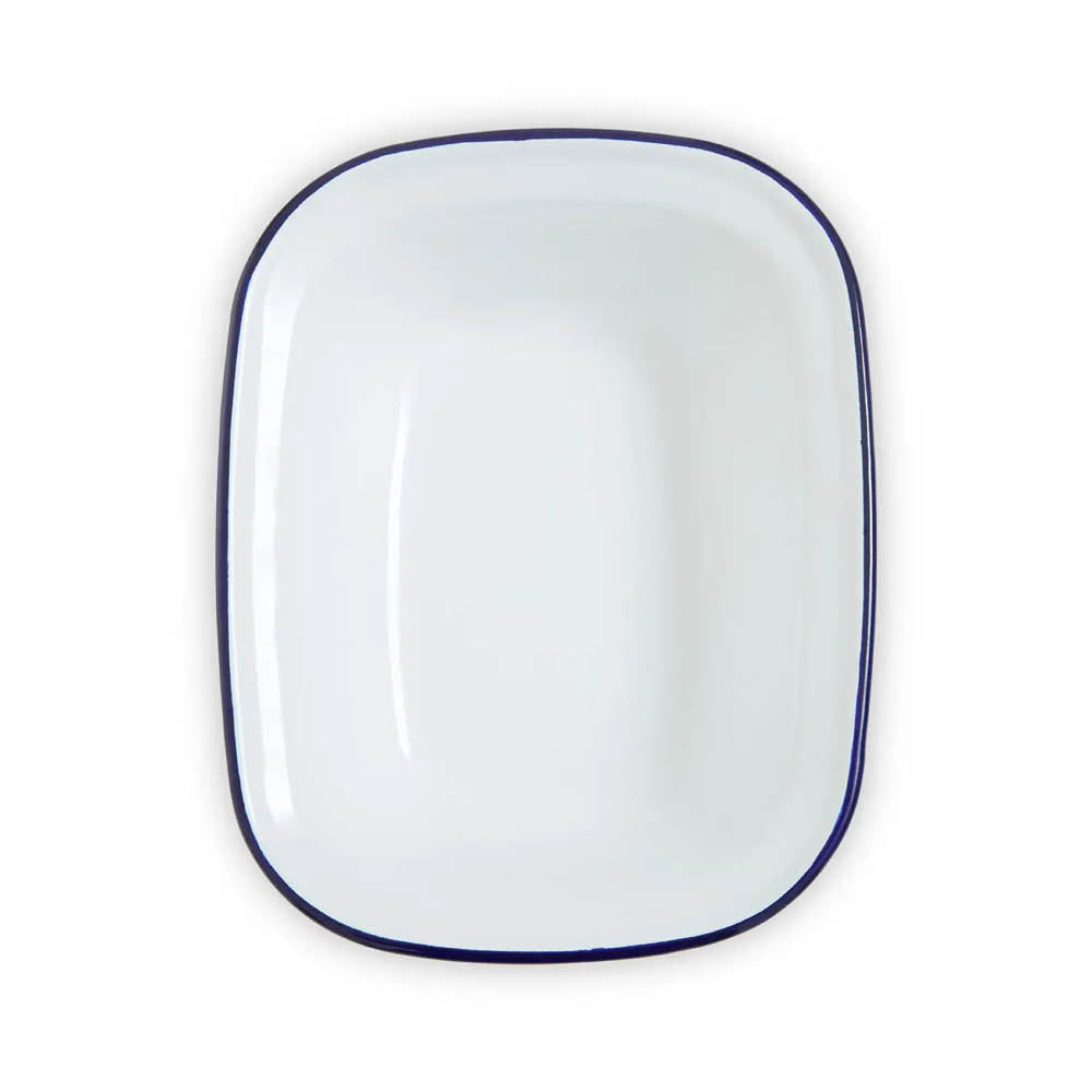 Enamel 22cm Pie Dish - White