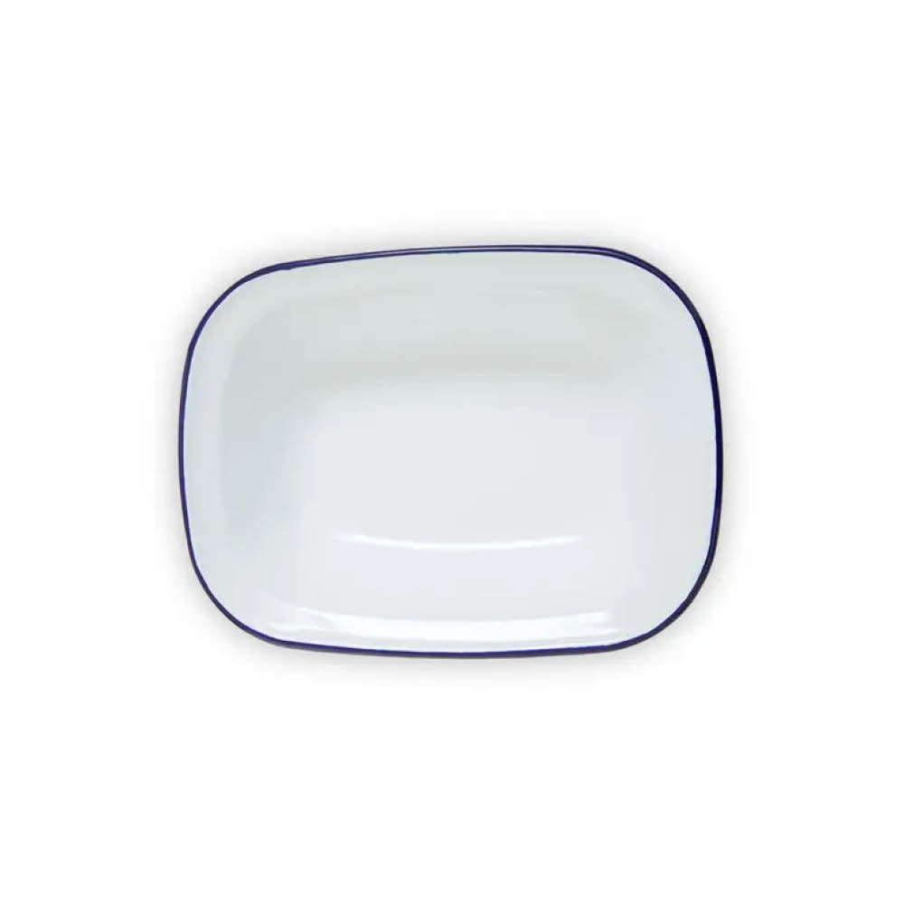 Enamel 26cm Pie Dish - White