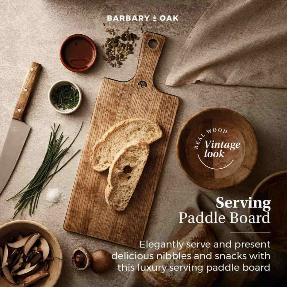 Barbary & Oak Hoxton Vintage Paddle Serving Board Ash Wood