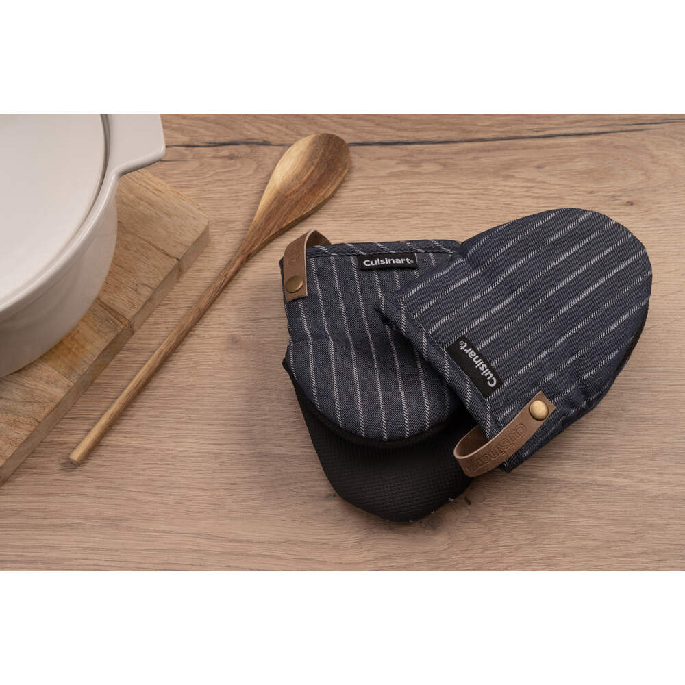 Cuisinart Mini Mits Denim Stripe Oven Glove 2 Pack