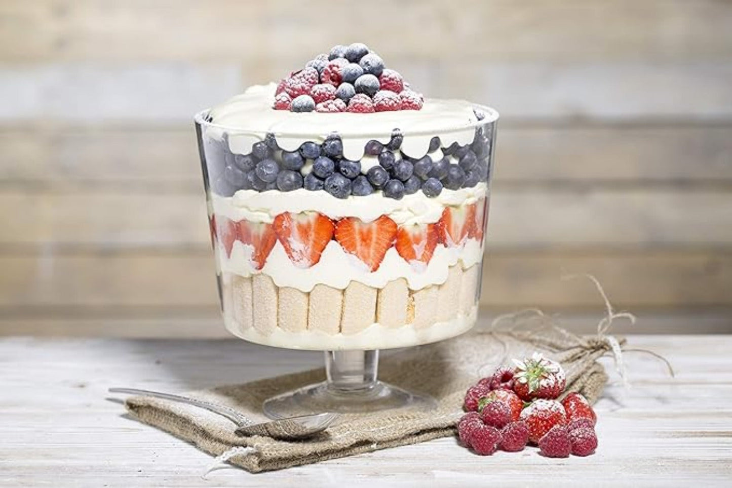 Footed Glass Serving Bowl 20cm