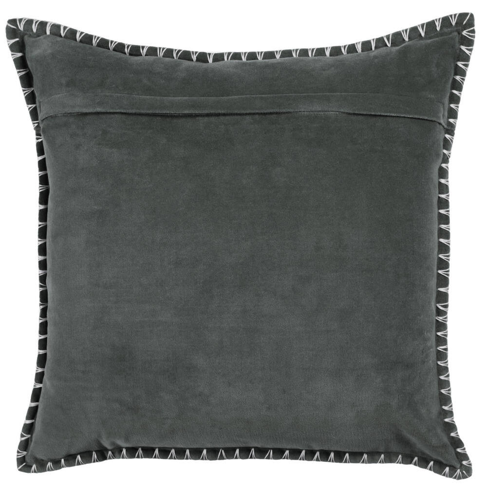 Stitch Feather Filled Cushion - Storm