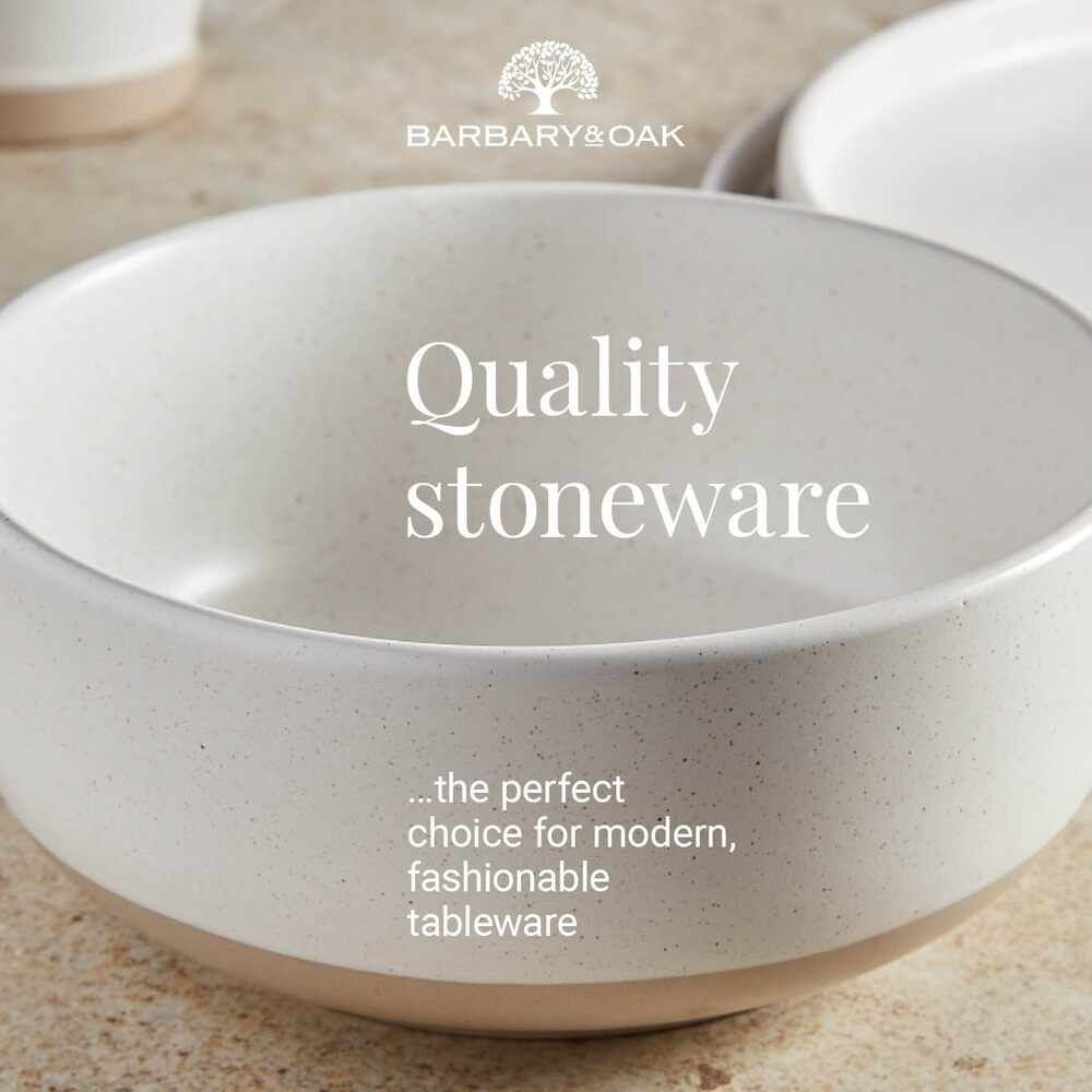 Barbary Oak Avena 16 Piece Dinnerware Set - Natural