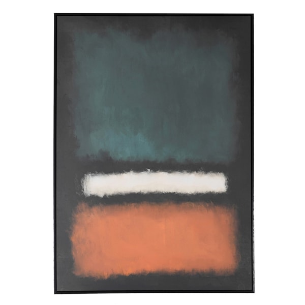 Orange & Blue Abstract Framed Print