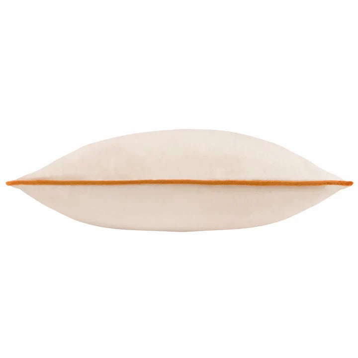 Meridian Velvet Cushion Cover Ecru/Ginger