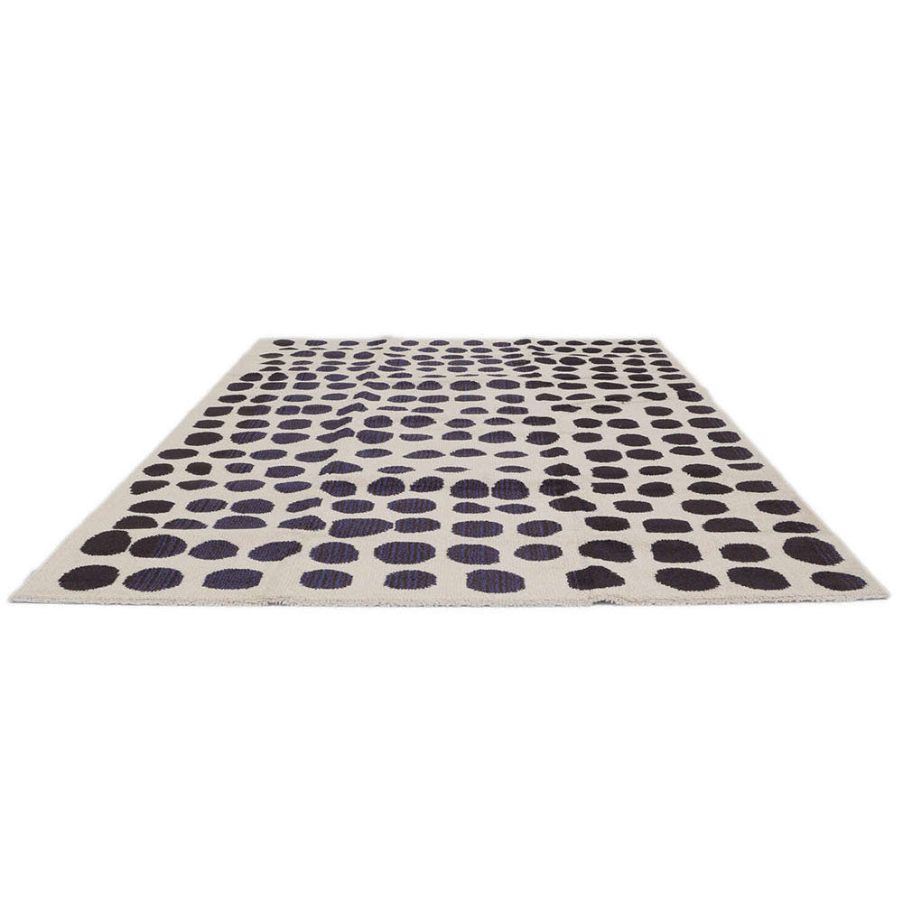 Square Rug - Beige & Blue