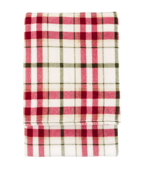 Heritage Check Rolled Fleece Red