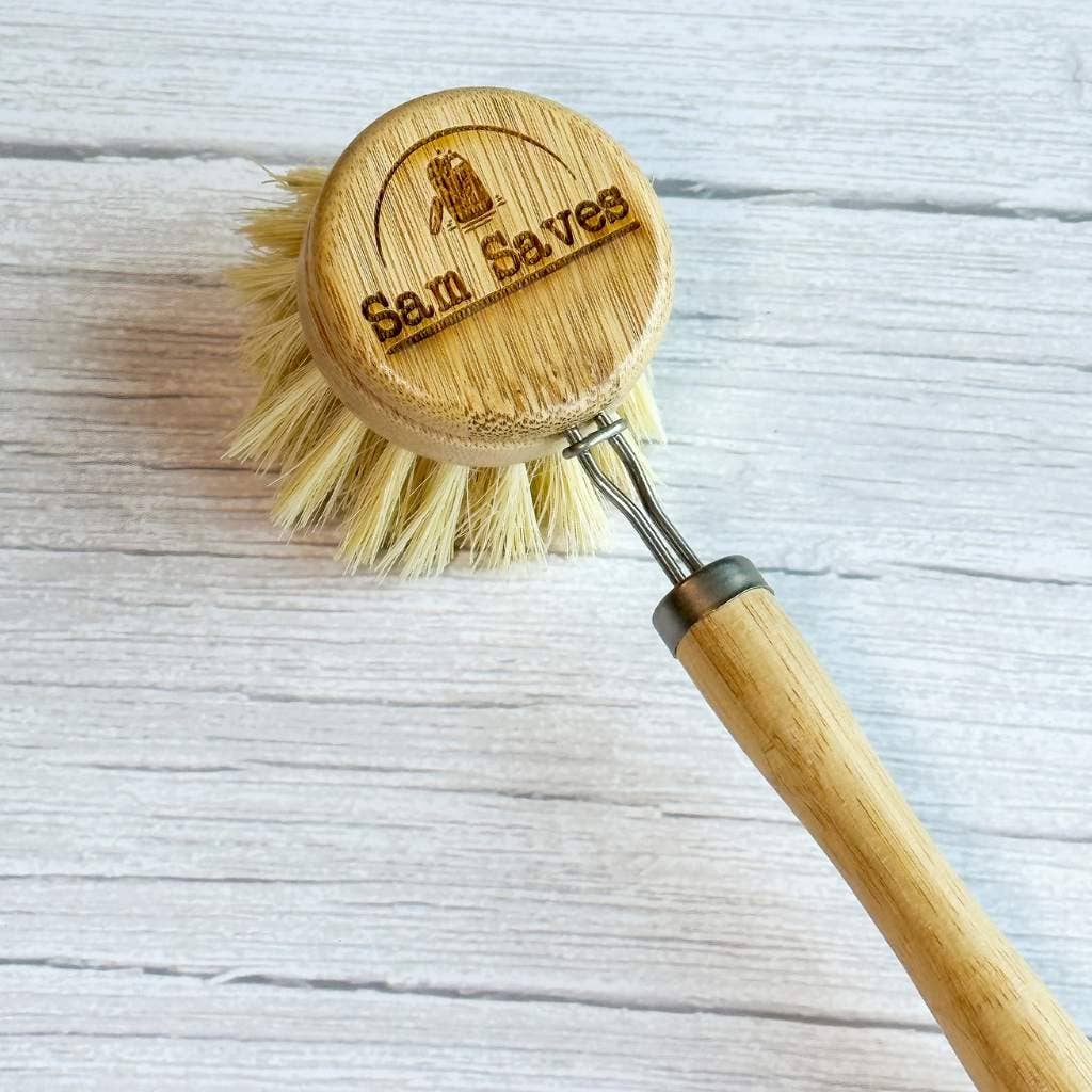 Reusable Bamboo Dish Brush | Eco Washing Up Cleaning Brushes