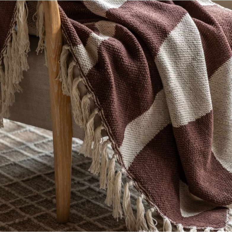 Alma Abstract Throw Chocolate