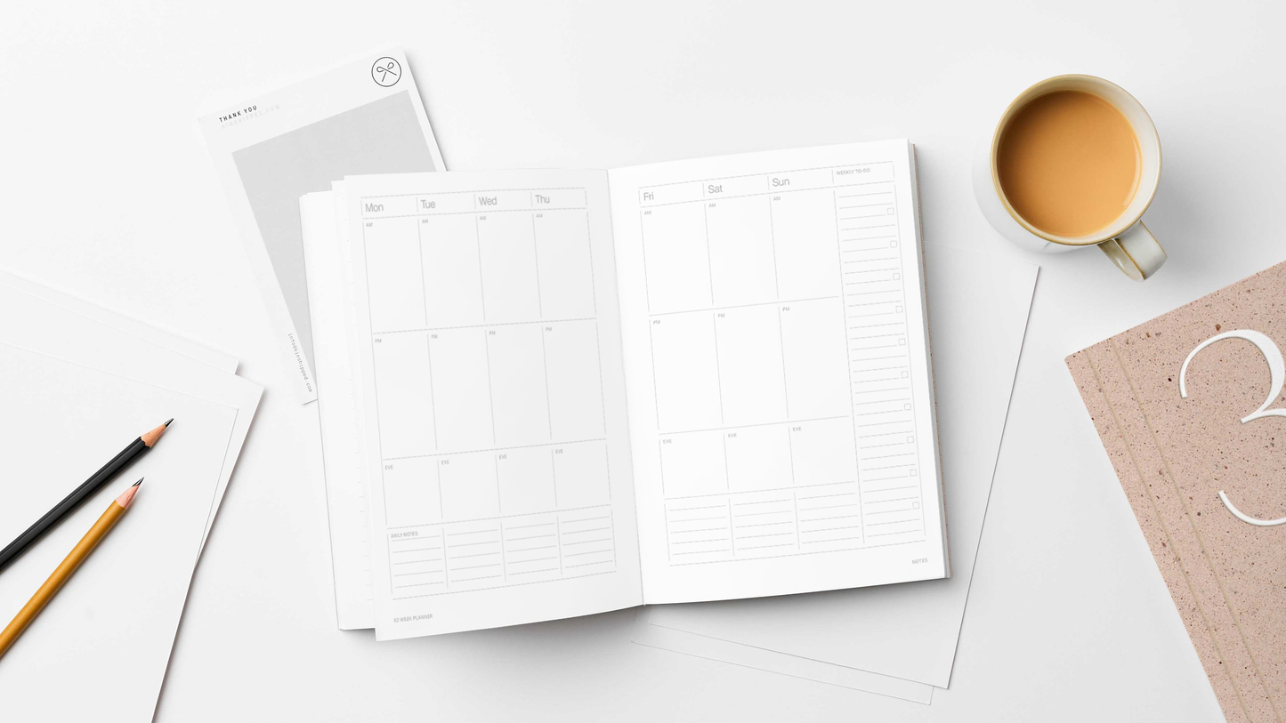 A5 CORAL UNDATED 52 WEEK PLANNER