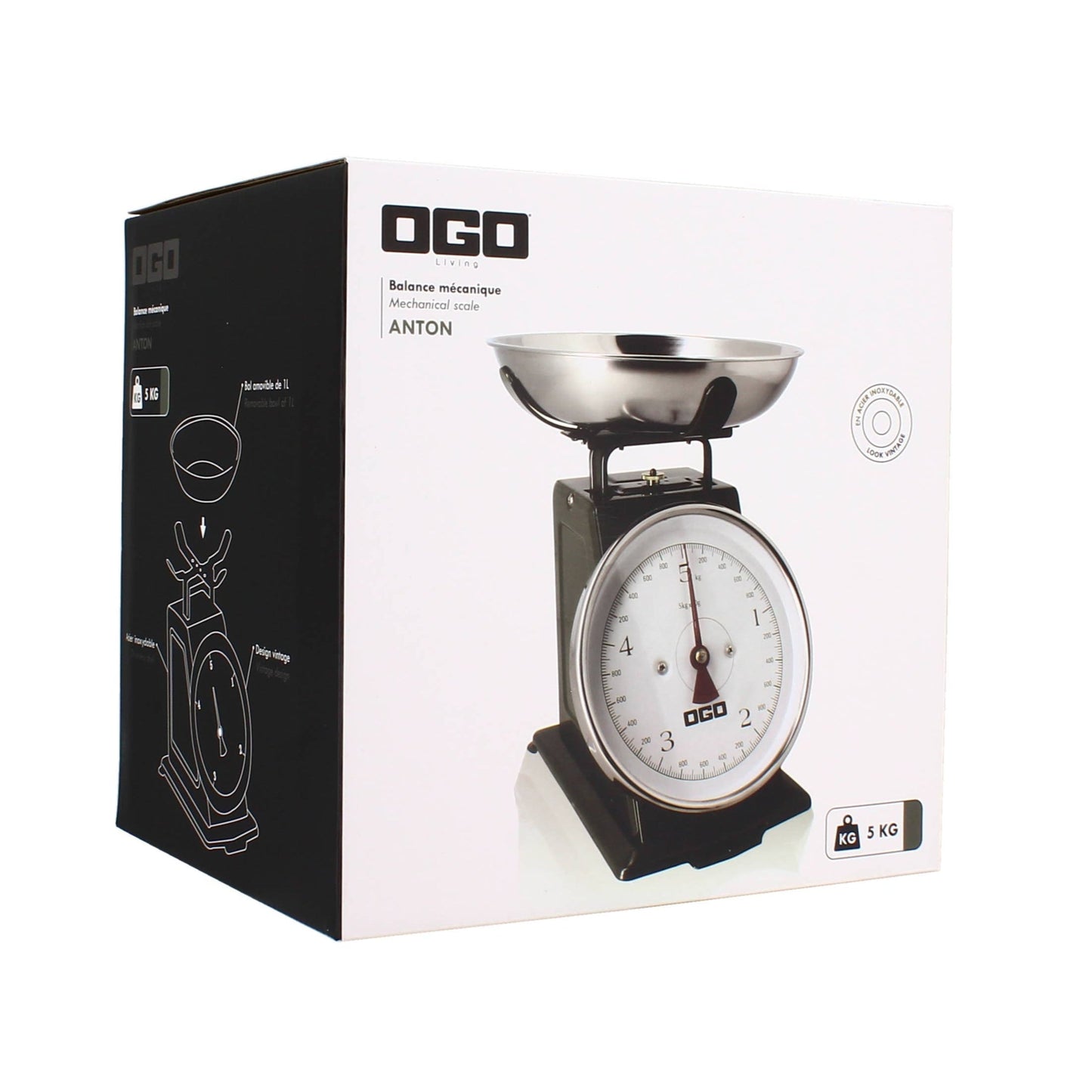 5kg/20g green mechanical kitchen scale