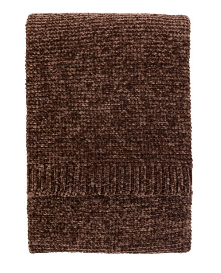 Deco Luxe Chunky Chenille Throw Chocolate