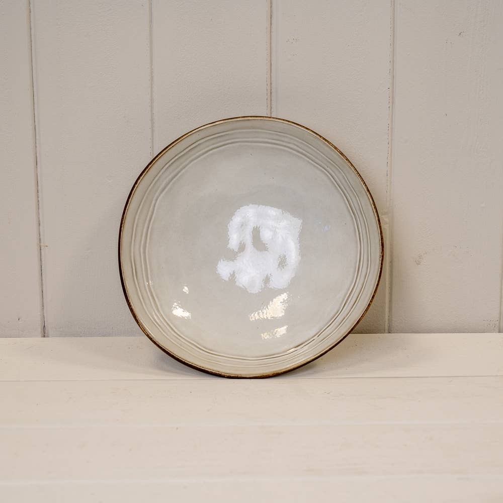 Reactive Grey Ceramic Salad Plate