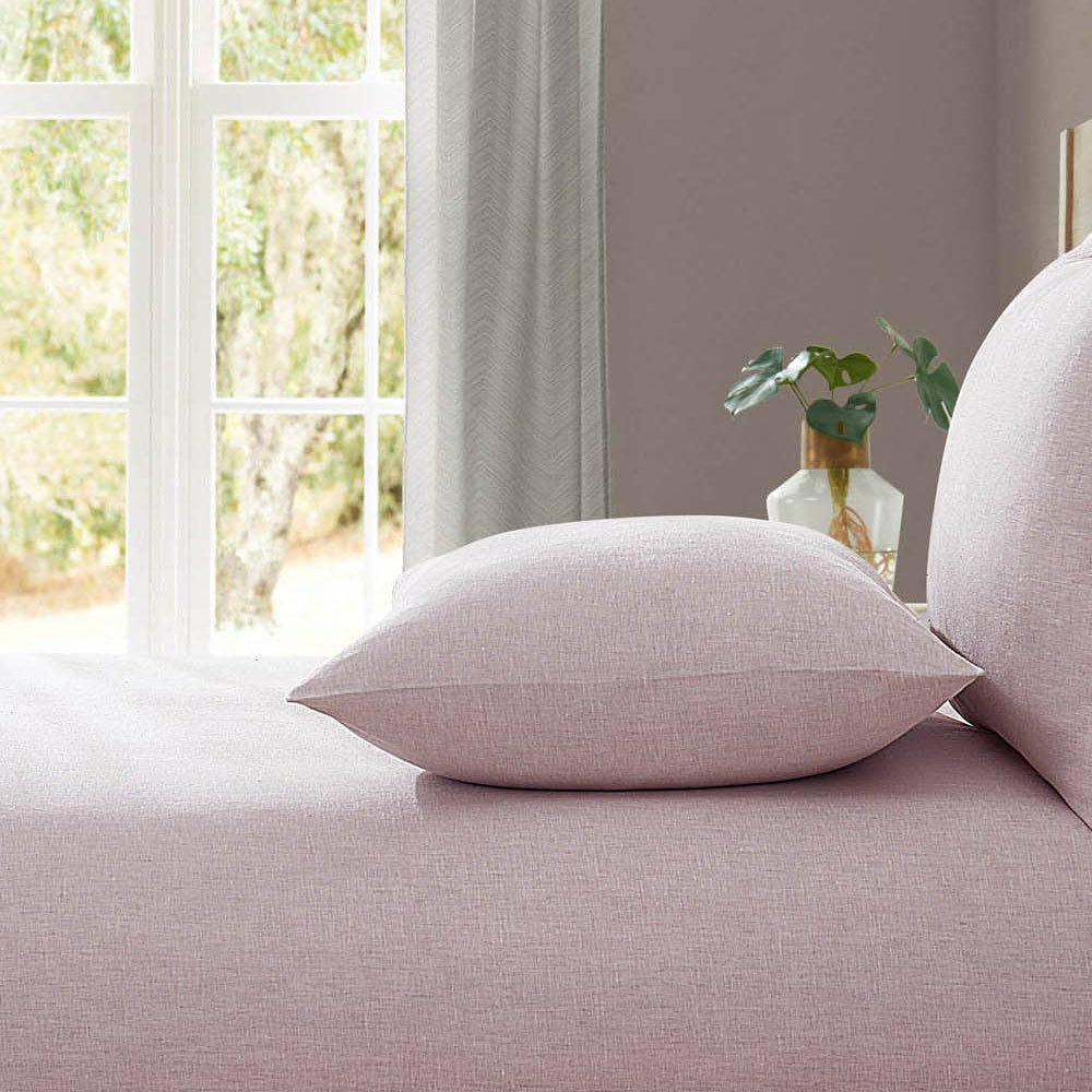 Lazy Linen Pillowcase Pair Mellow Pink