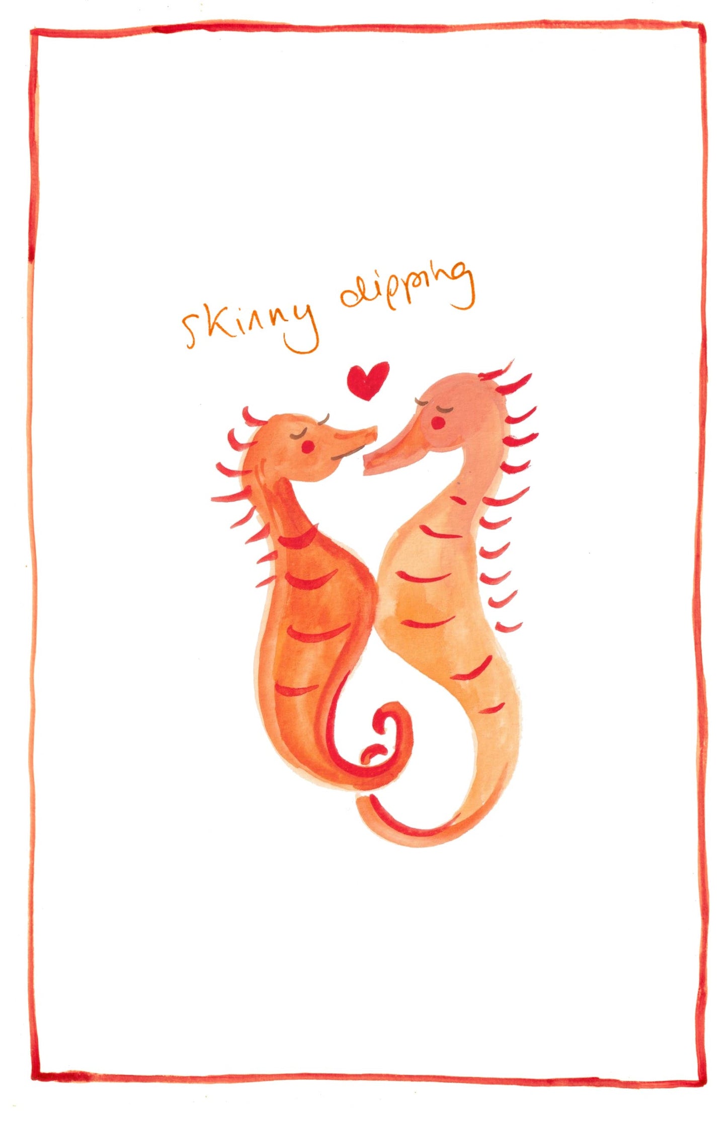 Linen Teatowel - Skinny Dipping