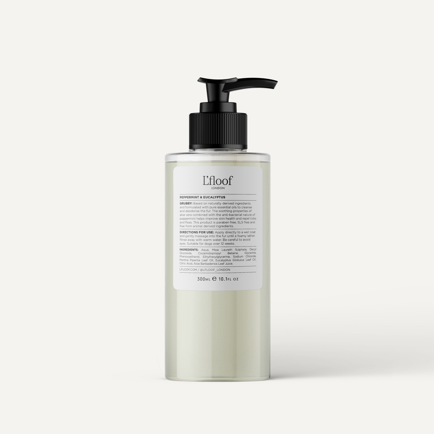 Natural Dog Shampoo - Peppermint/Eucalyptus - 300ml L'floof