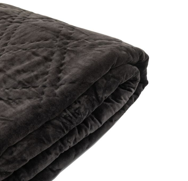 Quilted Diamond Bedspread Charcoal