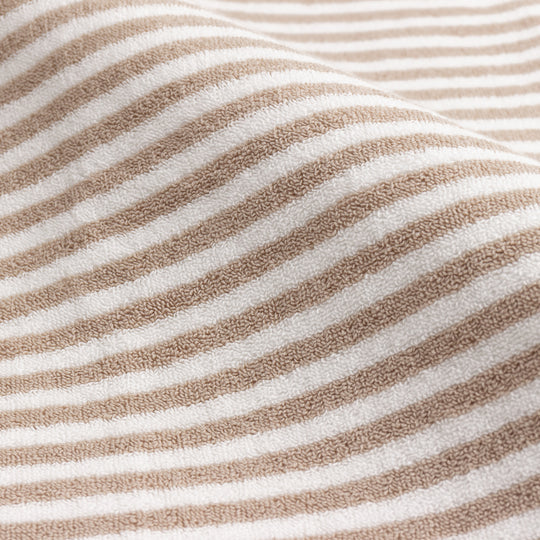 Hebden Striped Cotton Bath Towel Natural