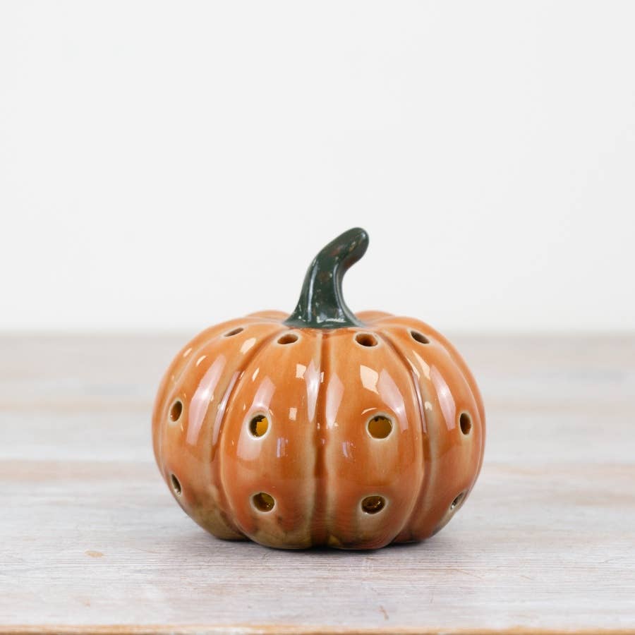 LED Pumpkin Ornament, 10cm