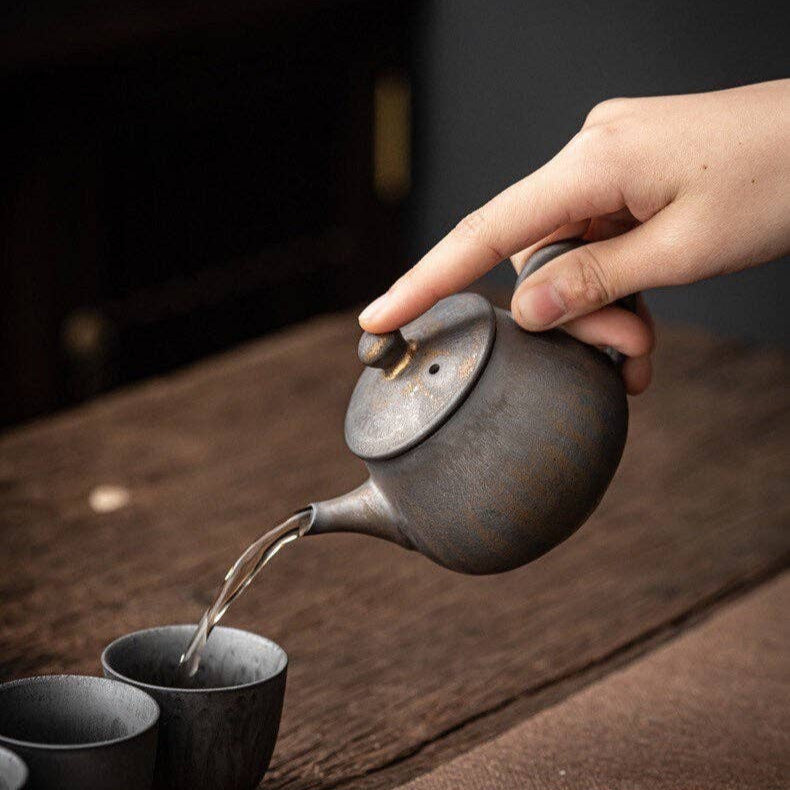 Gohobi Ceramic Metallic Glaze Teapot
