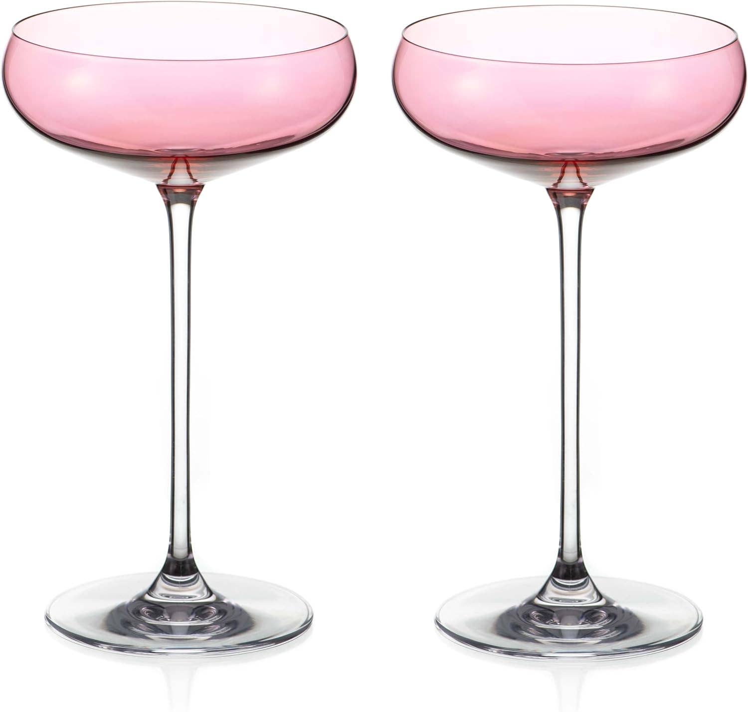 DIAMANTE Pink Champagne Cocktail Saucer