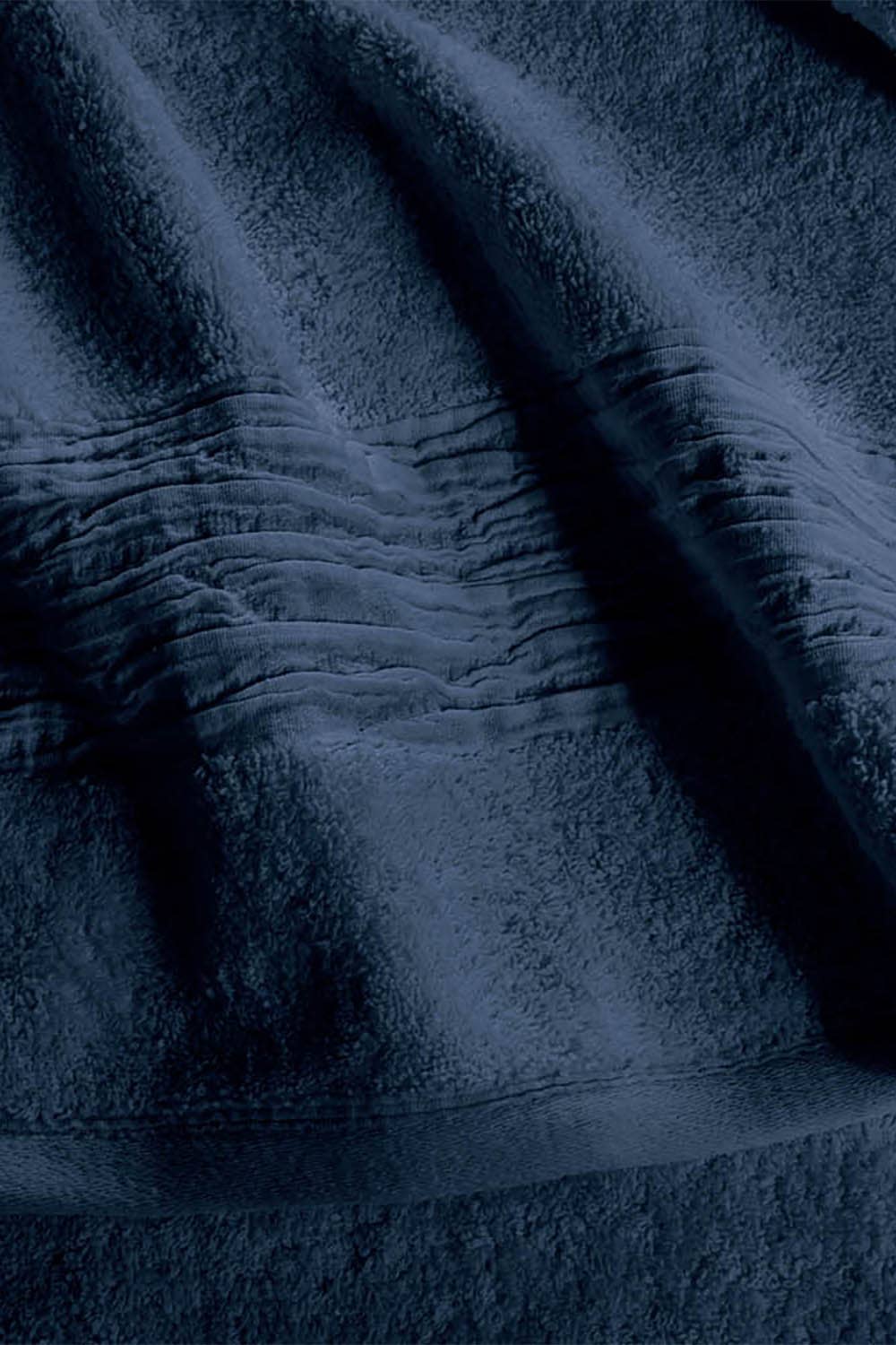 Lazy Linen 600gsm Turkish Cotton Towel With Linen Navy