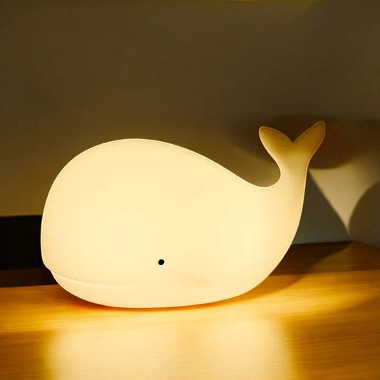 Soft Silicone Whale Night Light (USB Rechargeable)