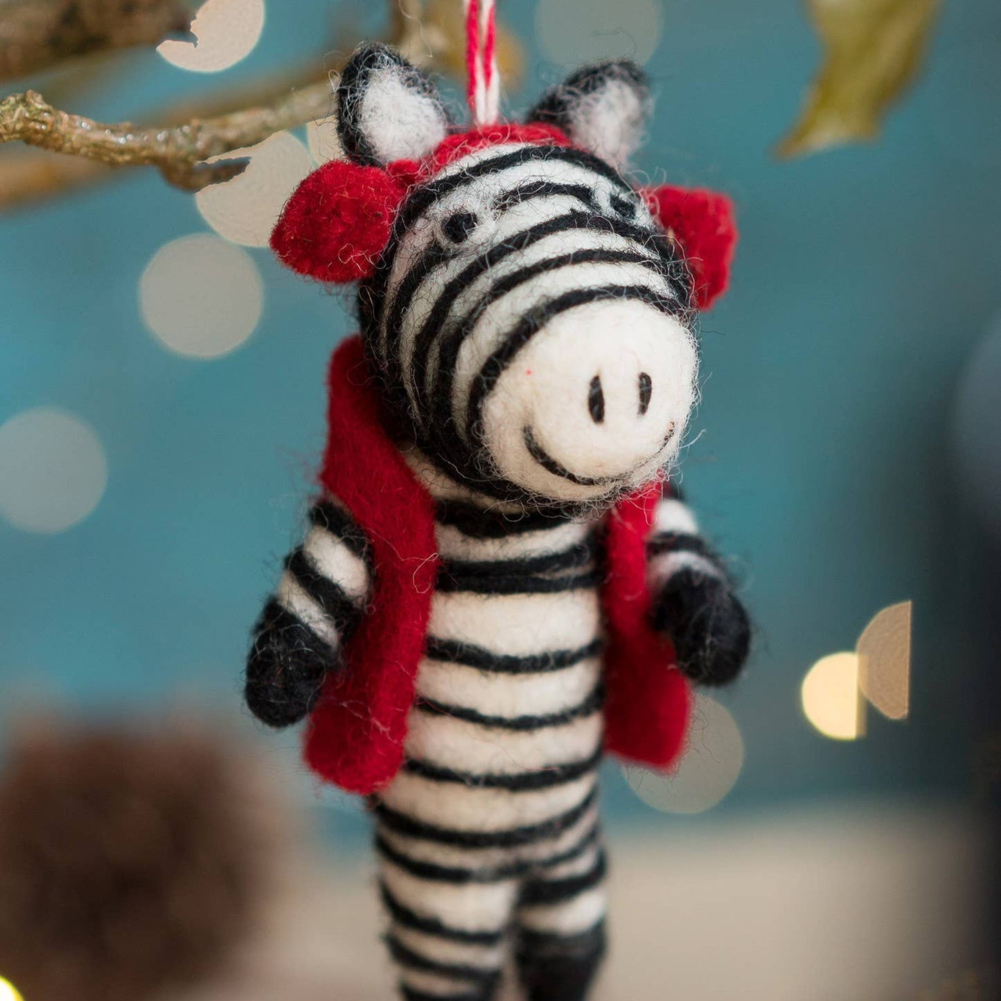Felt Zebra in Earmuffs