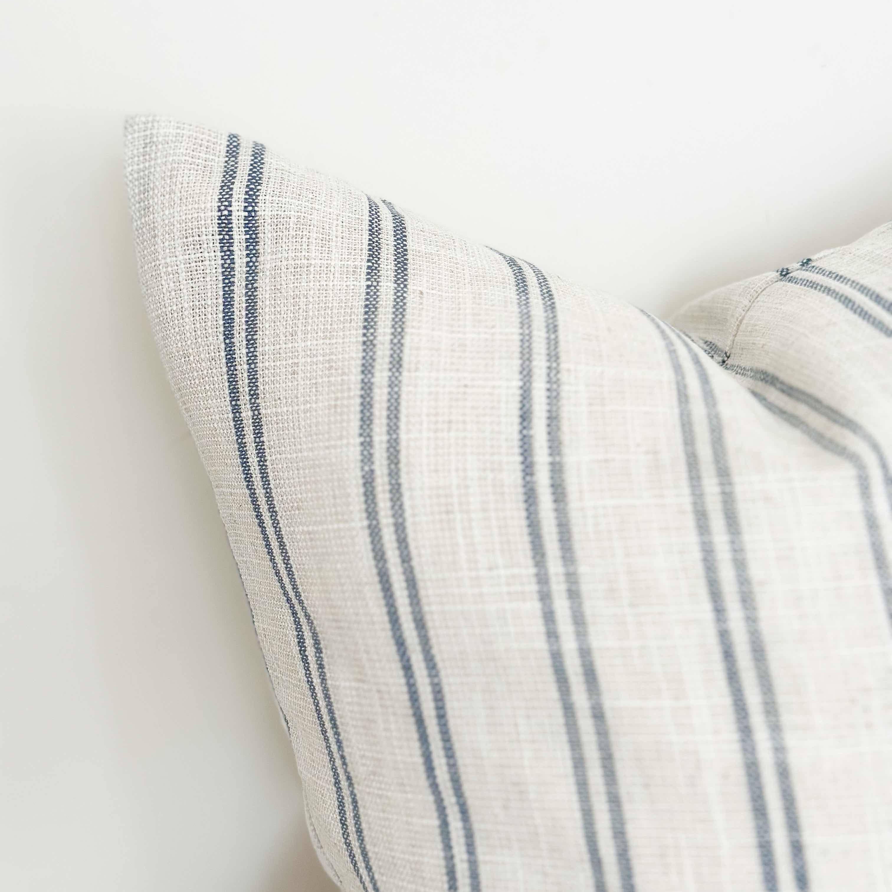 Rosie Cushion Cover 45x45 - Blue & Cream Stripe