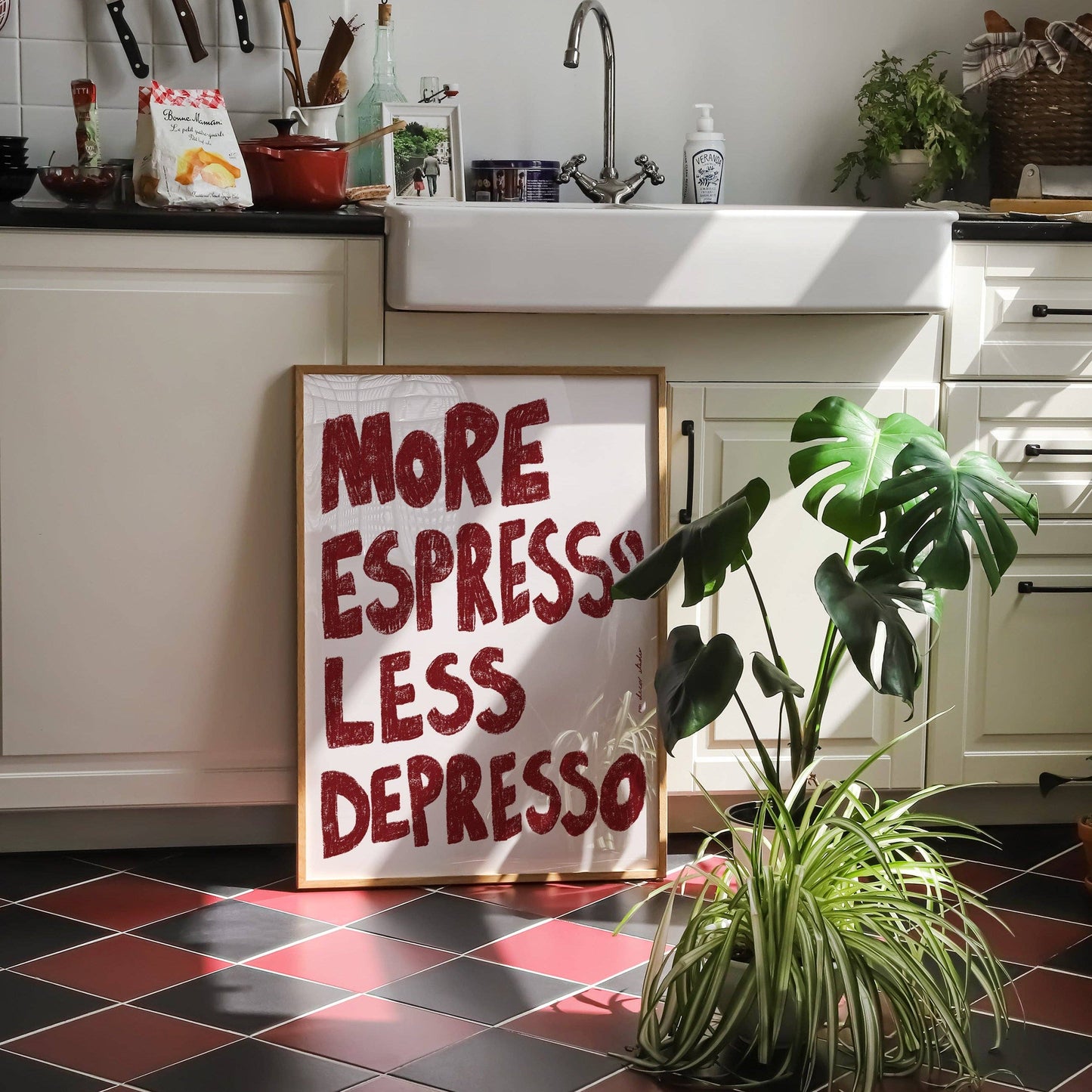 More Espresso Less Depresso A3 Art Print