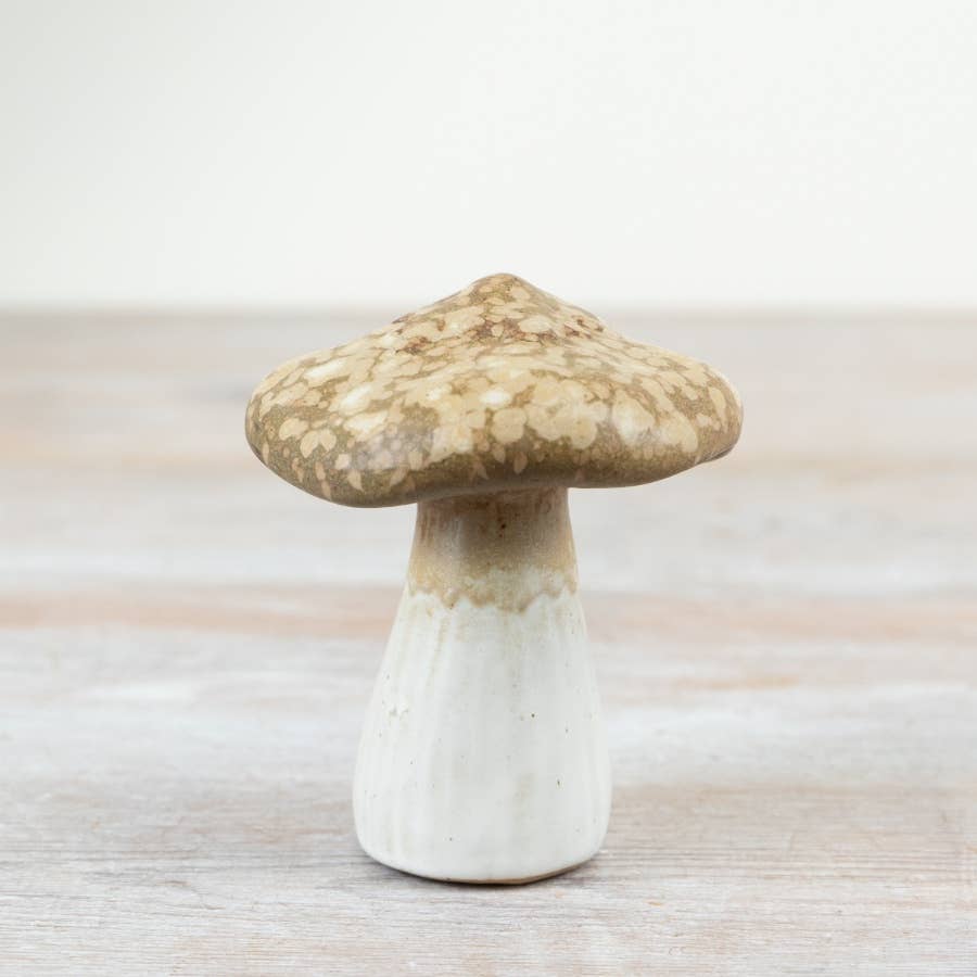 Stoneware Mushroom Decoration, 10cm