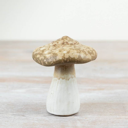 Stoneware Mushroom Decoration, 10cm