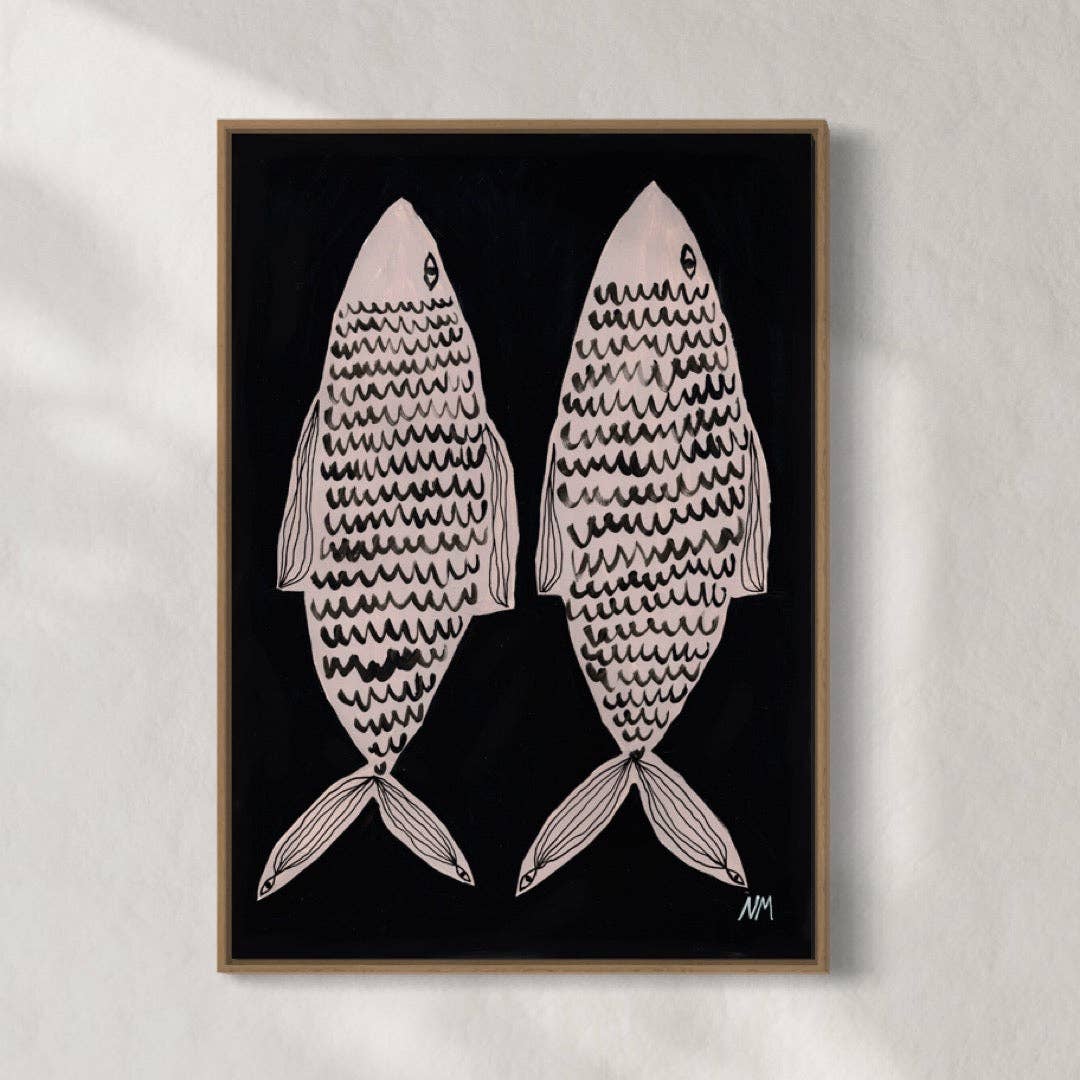Two Fish Contemporary Art Print A3