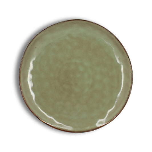 27.5cm green stoneware dinner plate BARBADE