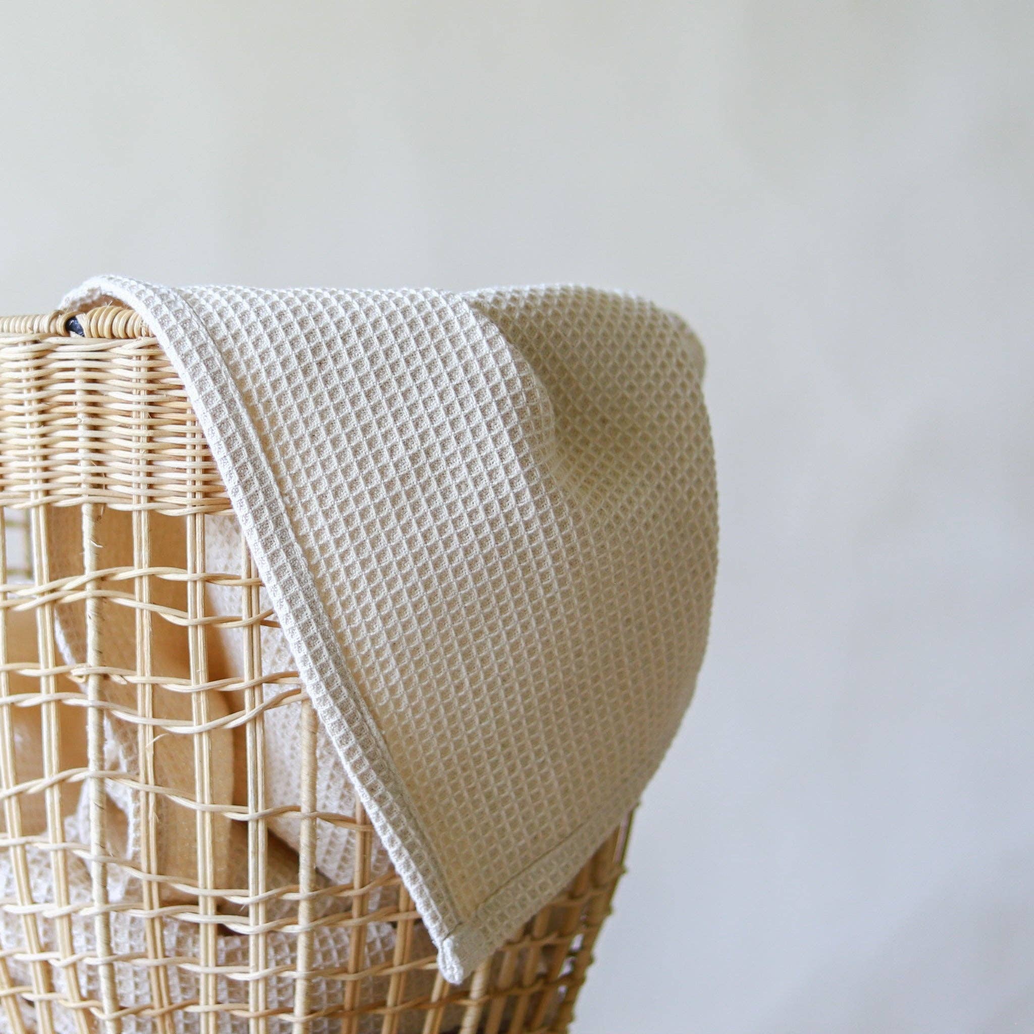 Organic Lifestyle Oat Waffle Bath Towel