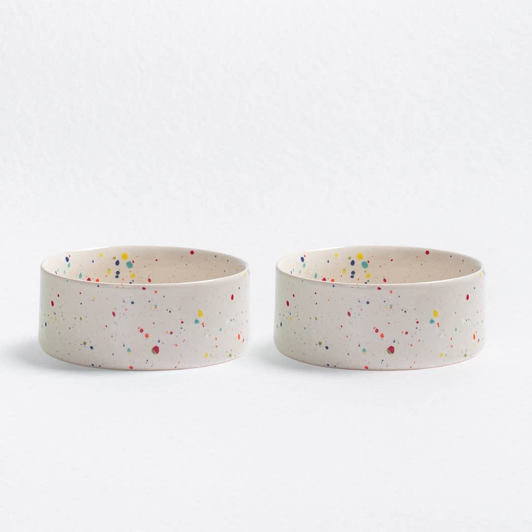 New Party Pet Bowl 16,5cm Set 2 White
