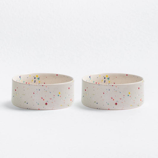 New Party Pet Bowl 16,5cm Set 2 White