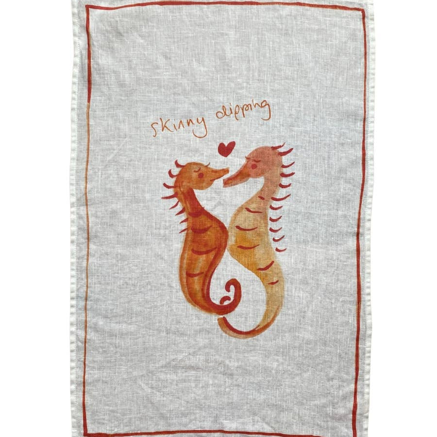 Linen Teatowel - Skinny Dipping