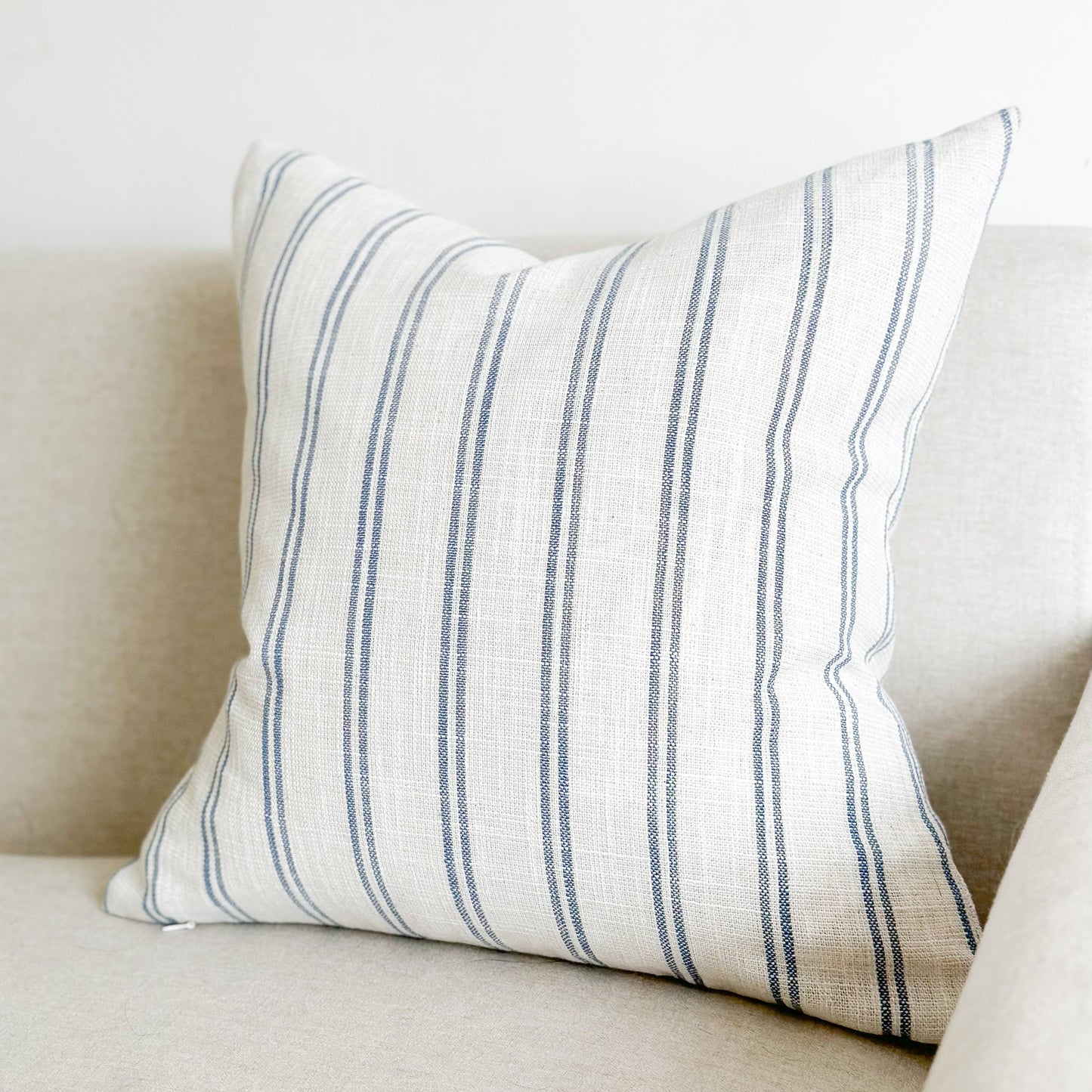 Rosie Cushion Cover 45x45 - Blue & Cream Stripe