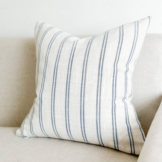 Rosie Cushion Cover 45x45 - Blue & Cream Stripe