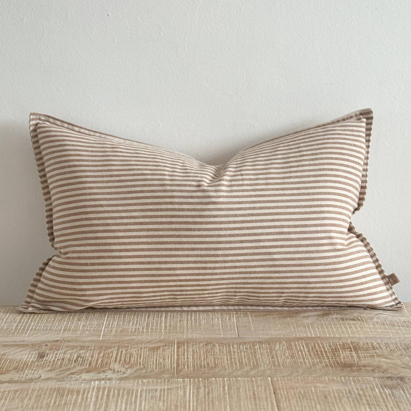 Darcy Cotton Cushion Cover 50x30cm – Brown Stripe