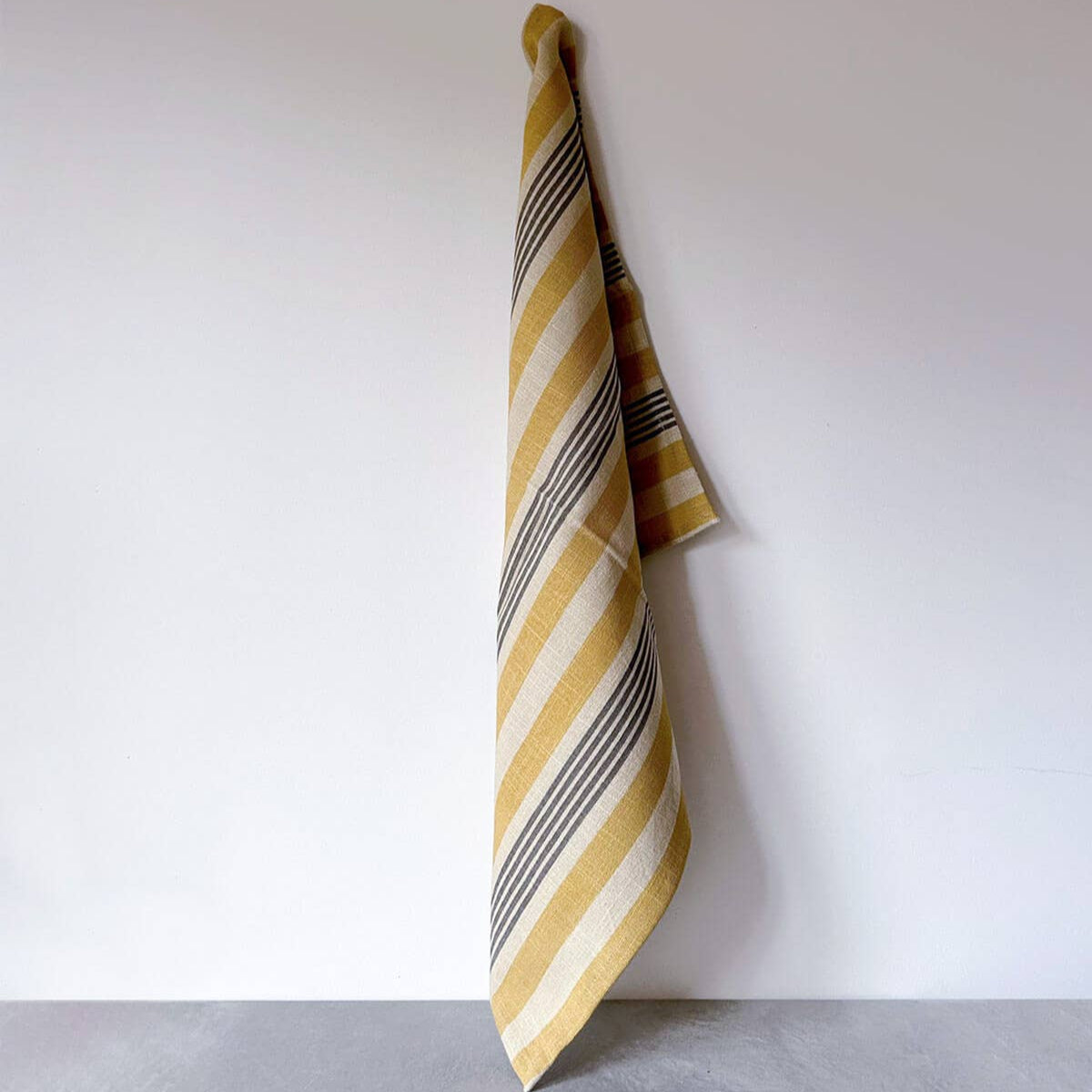 Jaipur Stripe Tea Towel, India Yellow